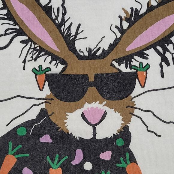 Vintage 90s Funny Bunny Shirt Womens Large 20x24 Bad-Hare-Day - Picture 10 of 14